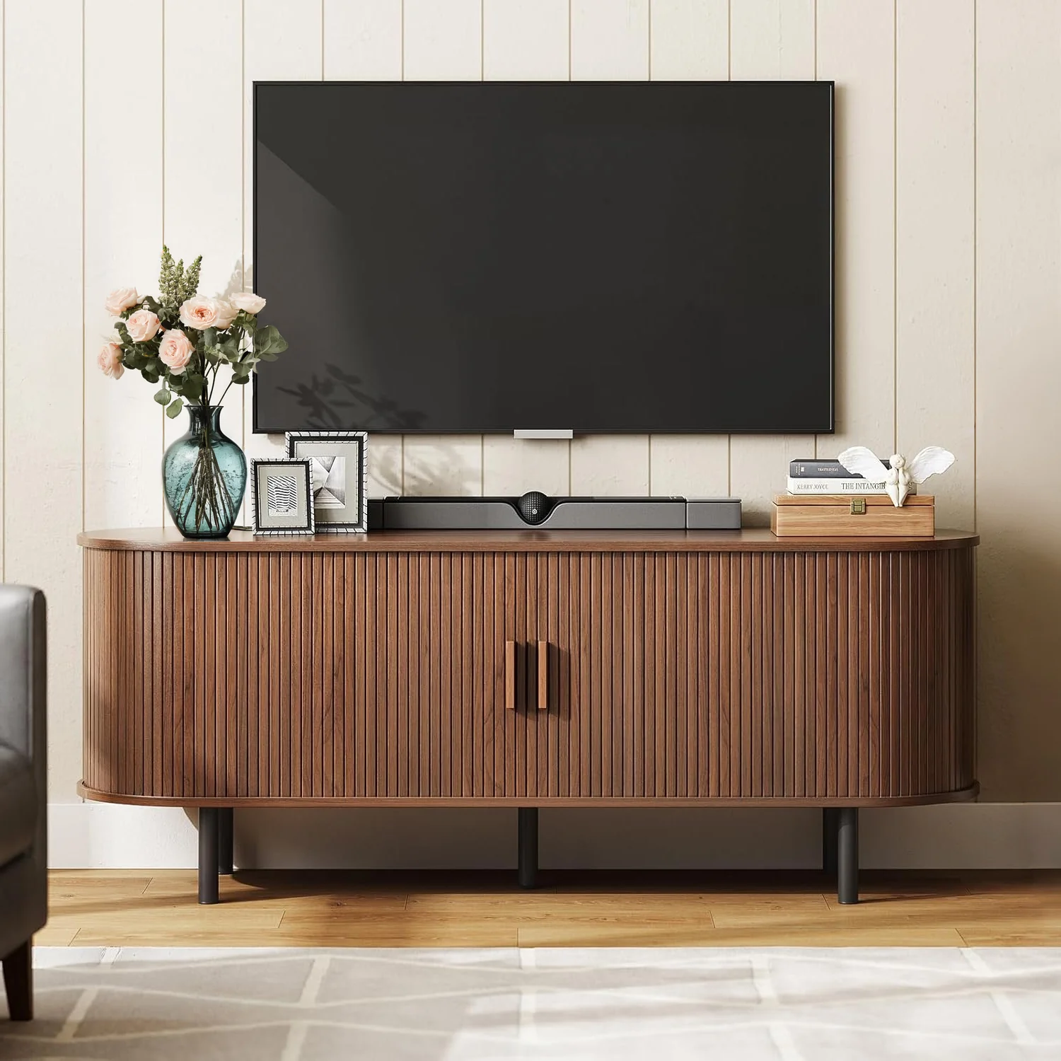 Elite 55 inch TV Cabinet with Storage Storage Cabinet with Sliding Doors for Living Room Bedroom55 inch TV Cabinet with Storage Storage Cabinet with Sliding Doors for Living Room Bedroom Luxury
