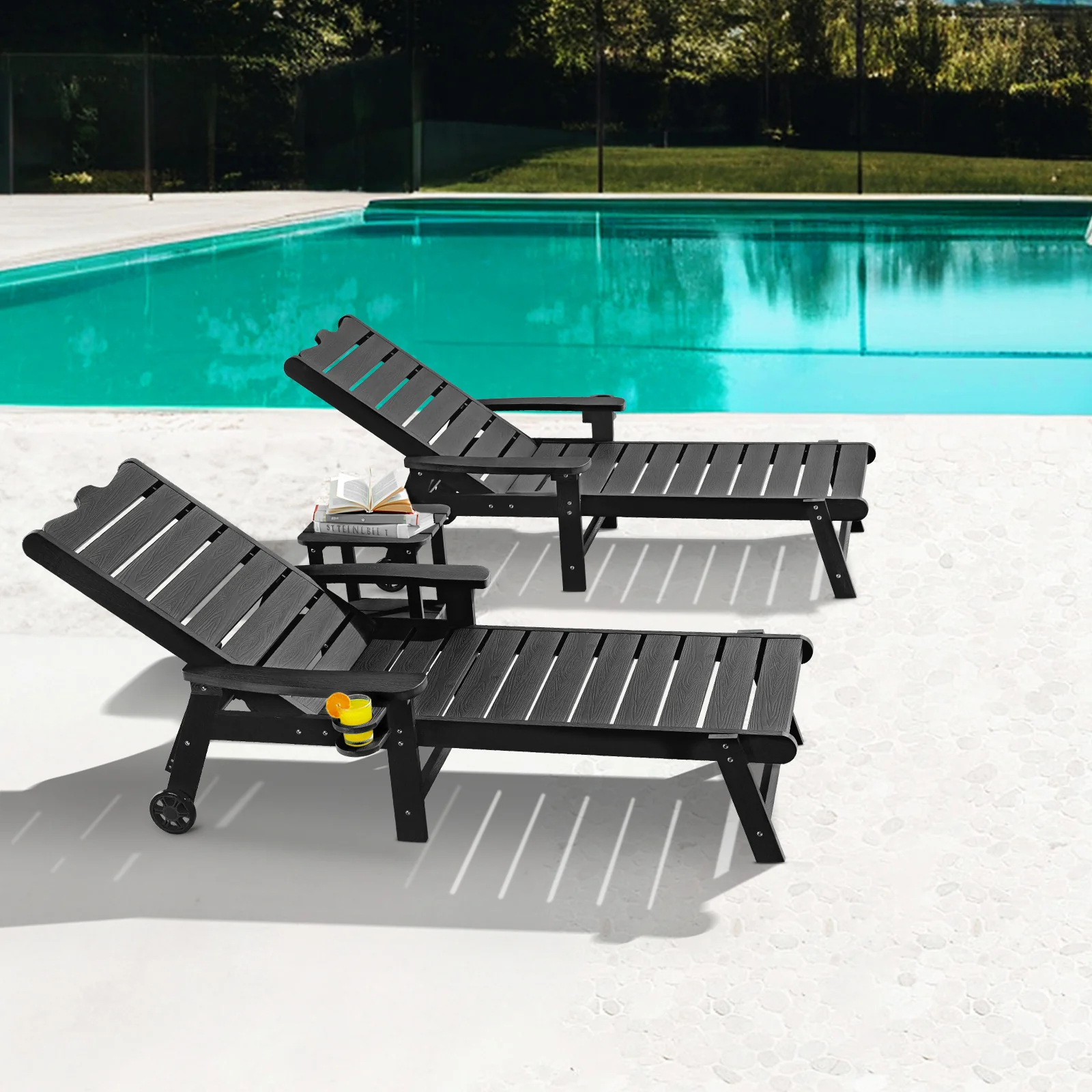 Reusable Outdoor Lounge Chair with 5-level Adjustable Backrest Patio Lounge Chair with Cup HolderOutdoor Lounge Chair with 5-level Adjustable Backrest Patio Lounge Chair with Cup Holder Next-Generation