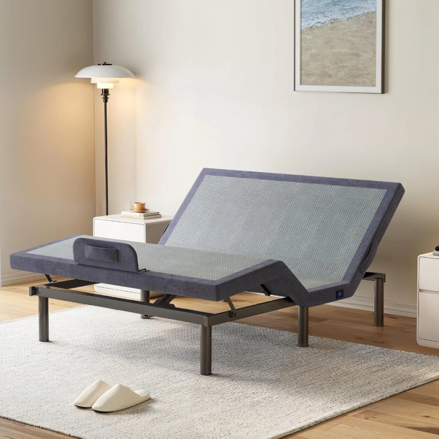 Proven Adjustable Bed Frame with Wireless Remote Electric Bed Base with 3 Massage Modes Head and Foot Incline Zero Gravity USB Ports Memory Pre-Sets Anti-SnoreAdjustable Bed Frame with Wireless Remote Electric Bed Base with 3 Massage Modes Head and Foot Incline Zero Gravity USB Ports Memory Pre-Sets Anti-Snore Convenient