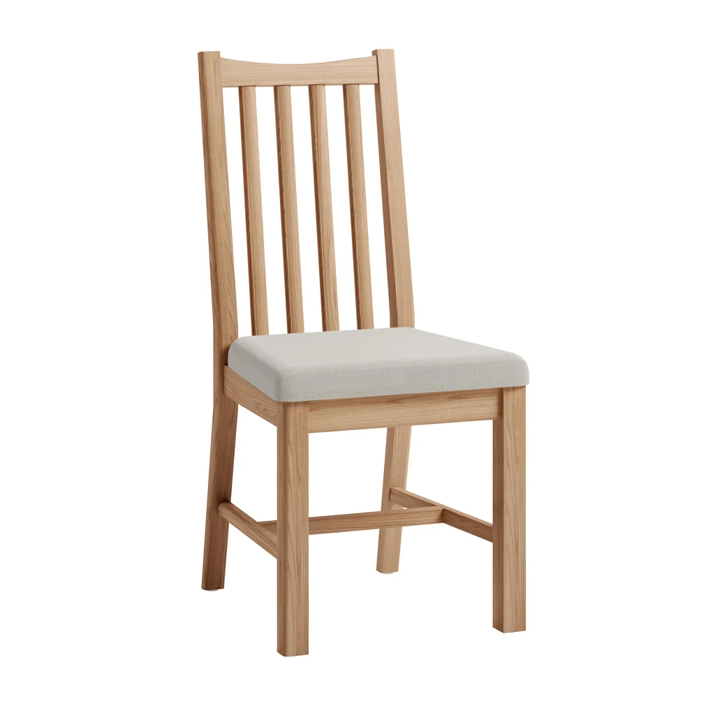 Smooth Stratford Wood Padded Dining Chair Crafted
