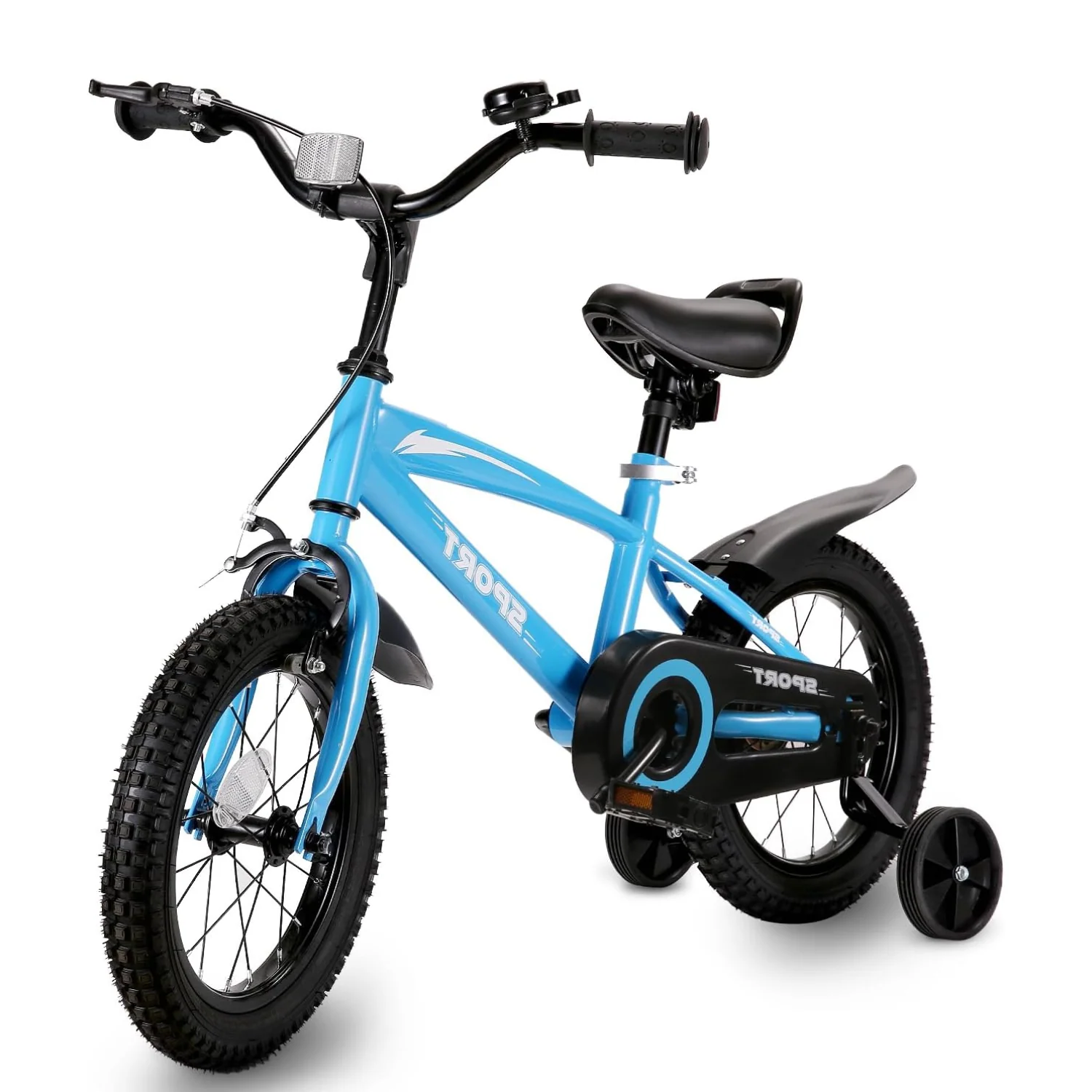Durable 14 Inch Kid's Bike with Training Wheels for Ages 5-814 Inch Kid's Bike with Training Wheels for Ages 5-8 Classic
