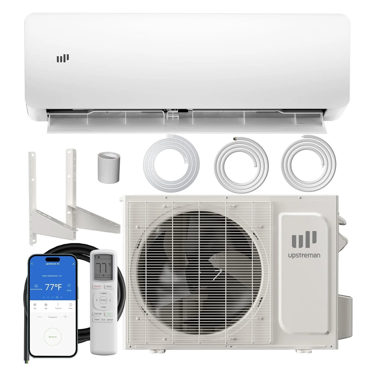 Reliable Mini Split Air Conditioner 12000 BTU with Heat Pump 20 SEER2 Ductless AC Energy Efficient Inverter App Control for Up to 750 Sq.Ft 230V Mini Split Air Conditioner 12000 BTU with Heat Pump 20 SEER2 Ductless AC Energy Efficient Inverter App Control for Up to 750 Sq.Ft 230V Natural