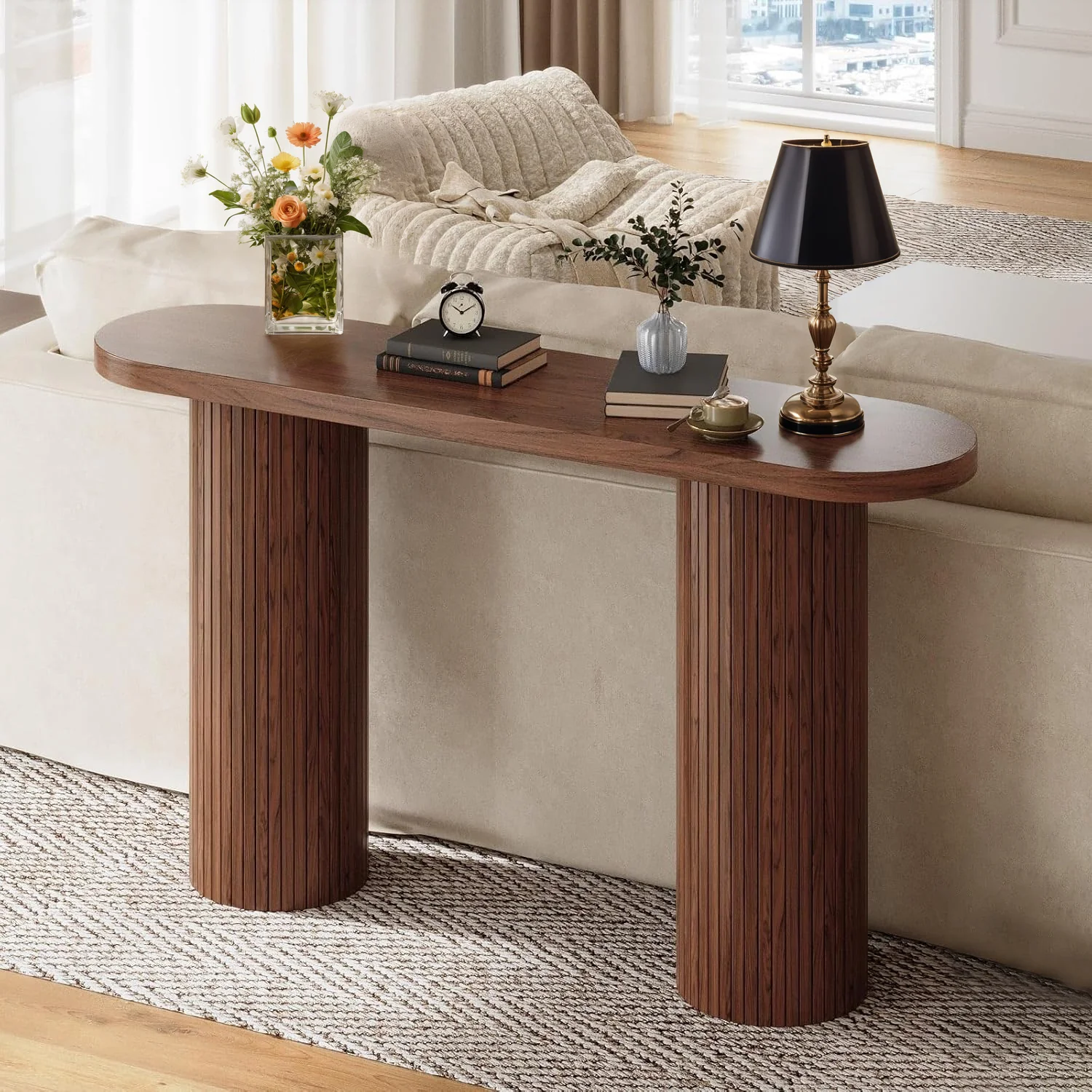 Premium Material 55 Inch Entryway Console Table Couch Tables Behind Sofa for Hallway Living Room55 Inch Entryway Console Table Couch Tables Behind Sofa for Hallway Living Room Flexible