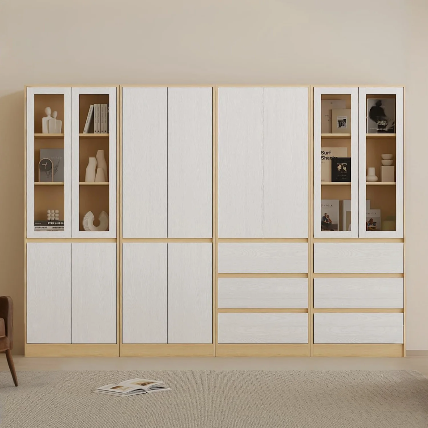 Safe Combination Furniture File Cabinets Bookcases Storage Shelves 4pcs Set ABCD Combination Furniture File Cabinets Bookcases Storage Shelves 4pcs Set ABCD Official
