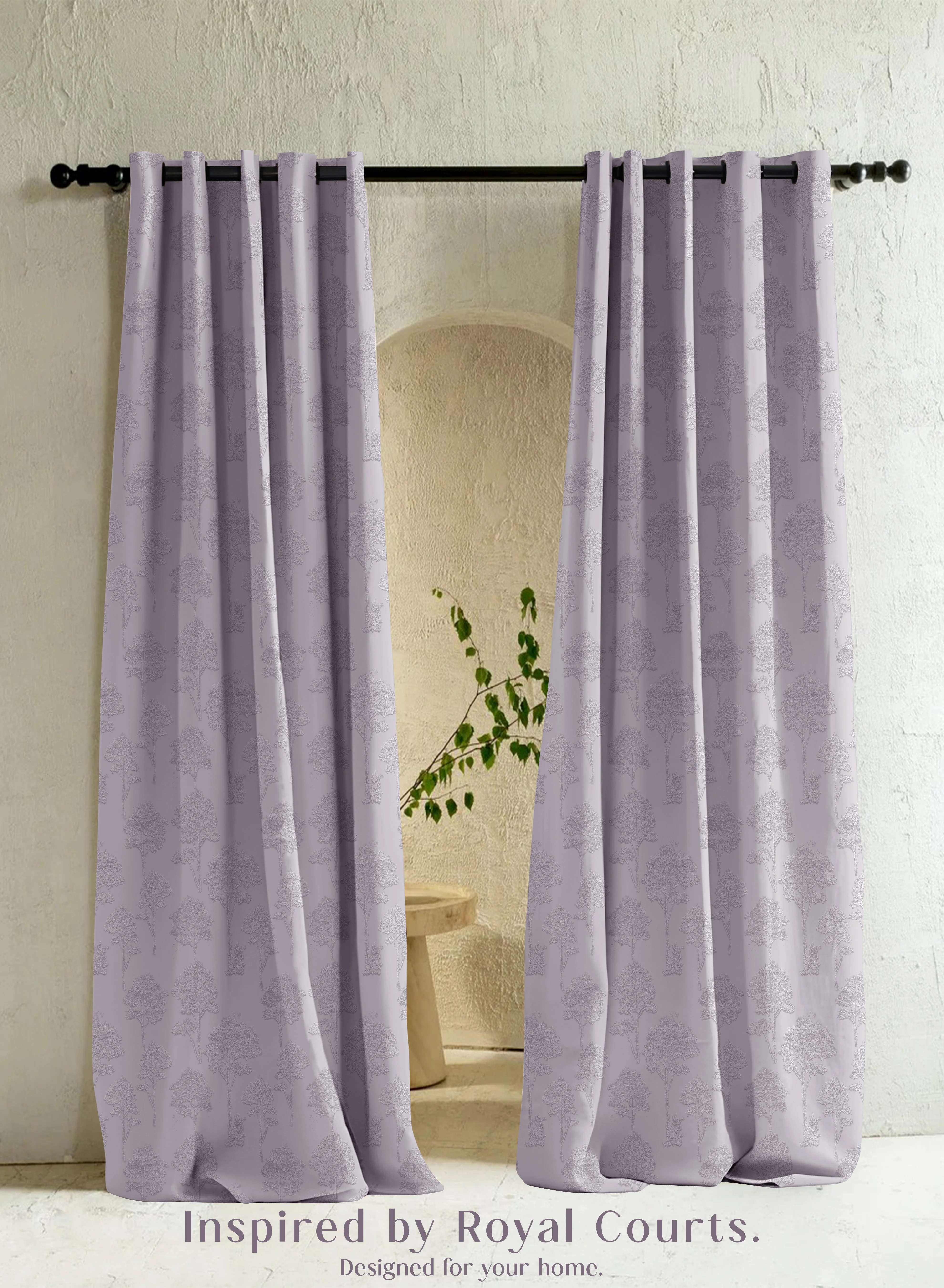 Modern Bern Jacquard Room Darkening Curtains Scenic Tree Pattern Lavender Gray Set of 2 Fully CustomizableThe Guide to Measuring and Choosing Curtains Efficient