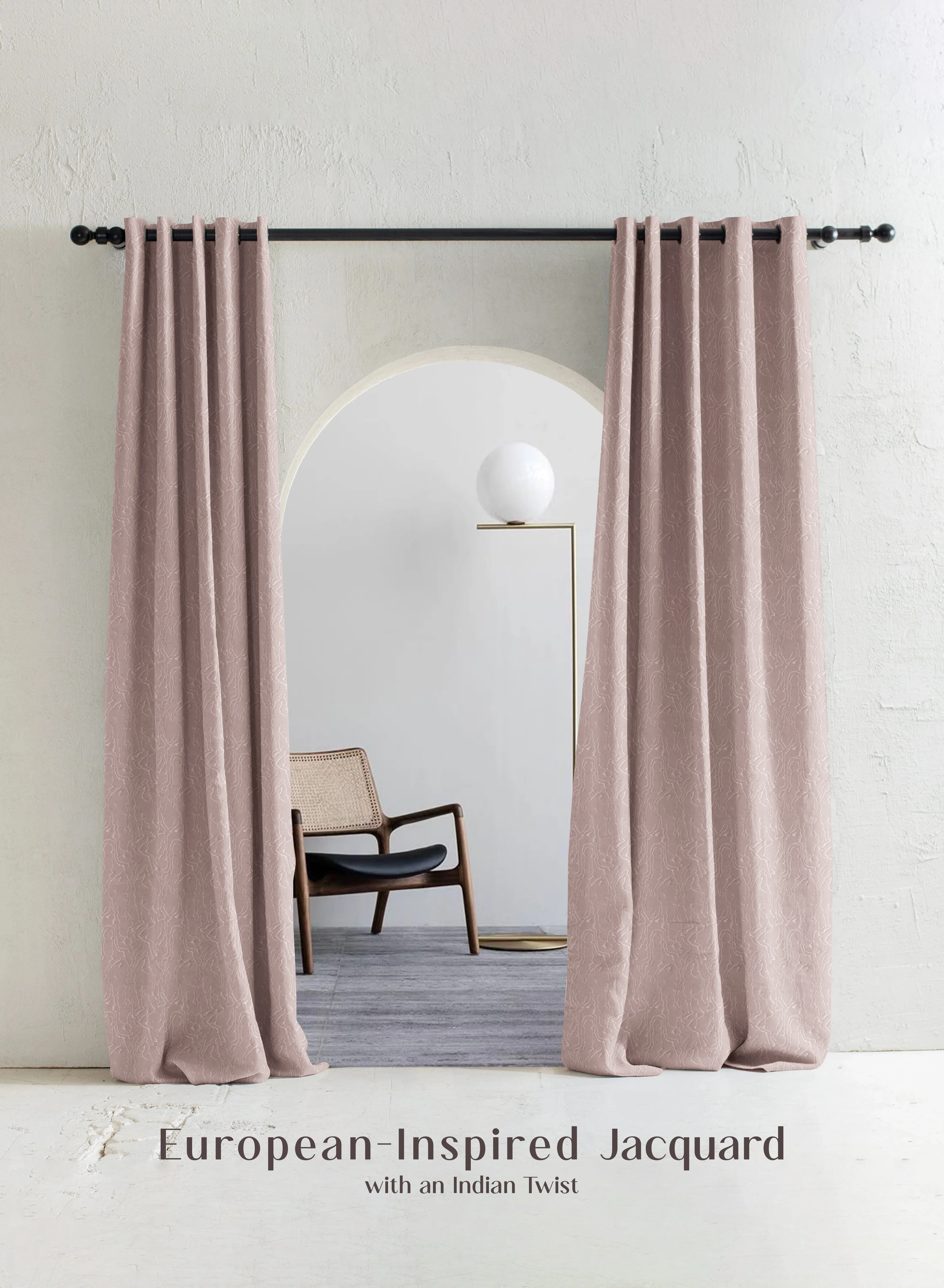 Next-Generation Teramo Jacquard Room Darkening Curtains Drift Jacquard Weave Dusky Peach Set of 2 Fully CustomizableThe Guide to Measuring and Choosing Curtains First-Class