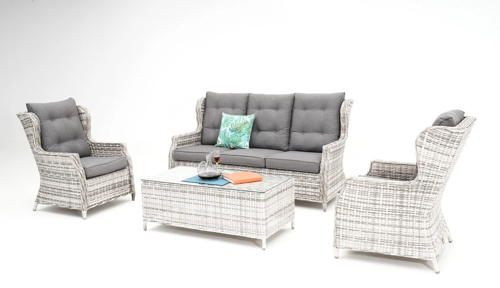 Carefully Designed Buenos Aires 4-Piece Outdoor Lounge Setting Zen White Prestigious