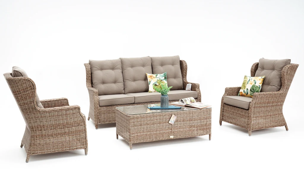 Casual Buenos Aires 4-Piece Outdoor Lounge Setting Marina Smooth