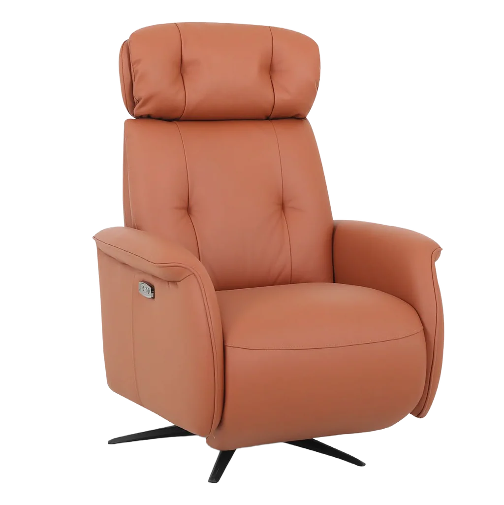 Selected Sanctuary Swival Electric leather Recliner Traditional