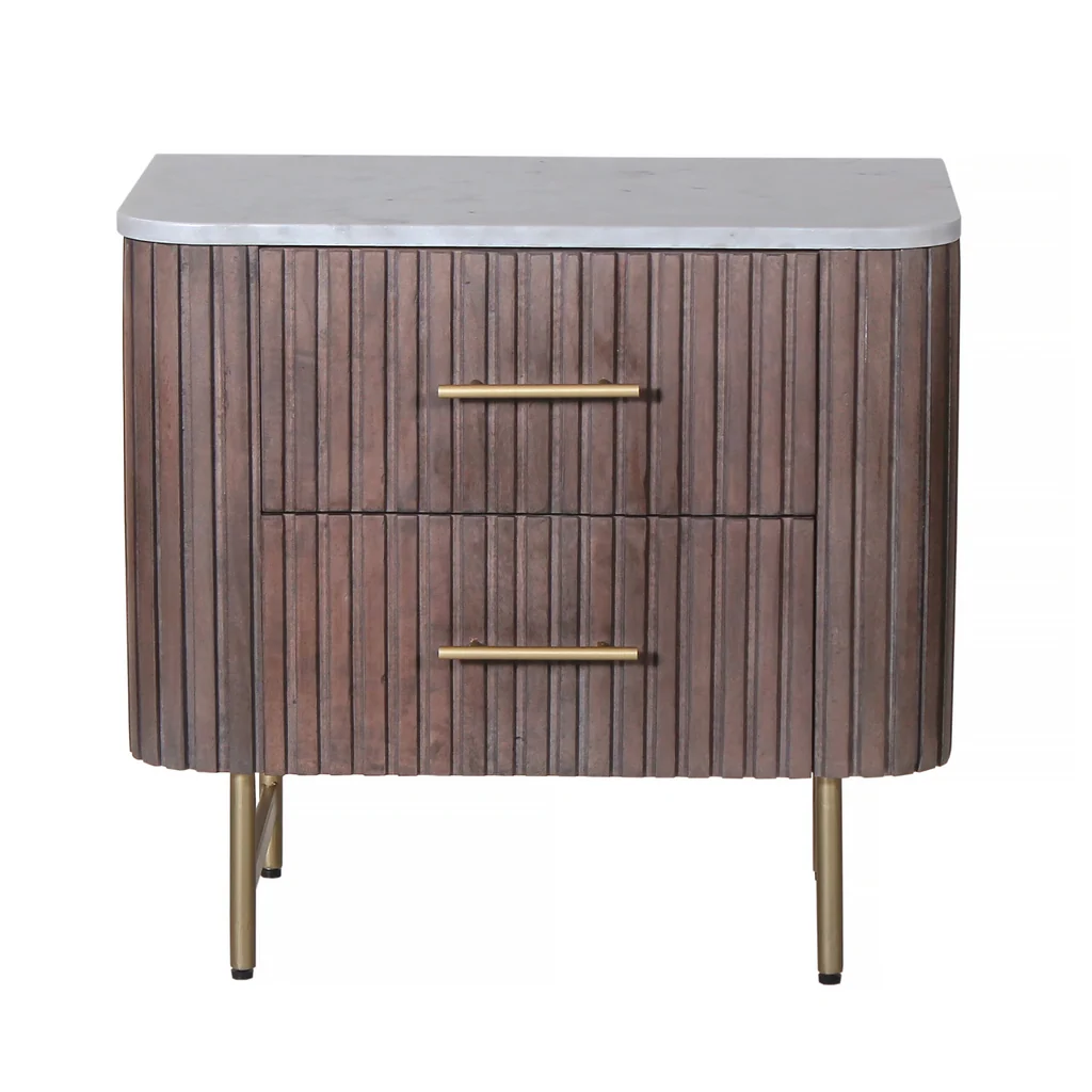 Comfortable Bianco Bedside Table Authentic