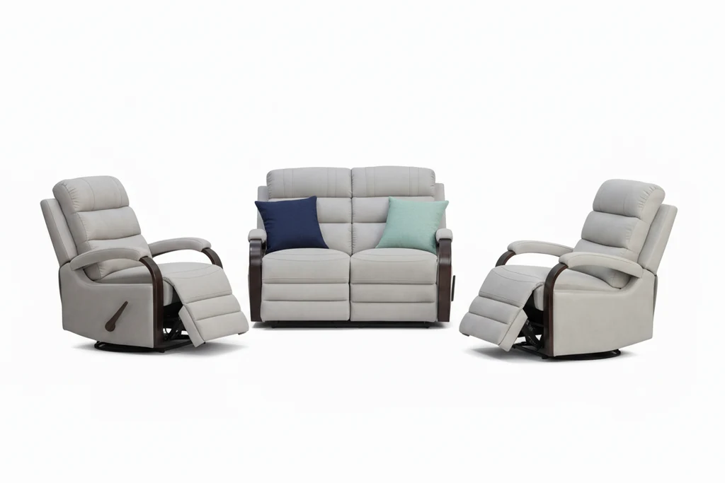 Green Indiana 3pce Recliner Lounge Suite Manual Reliable