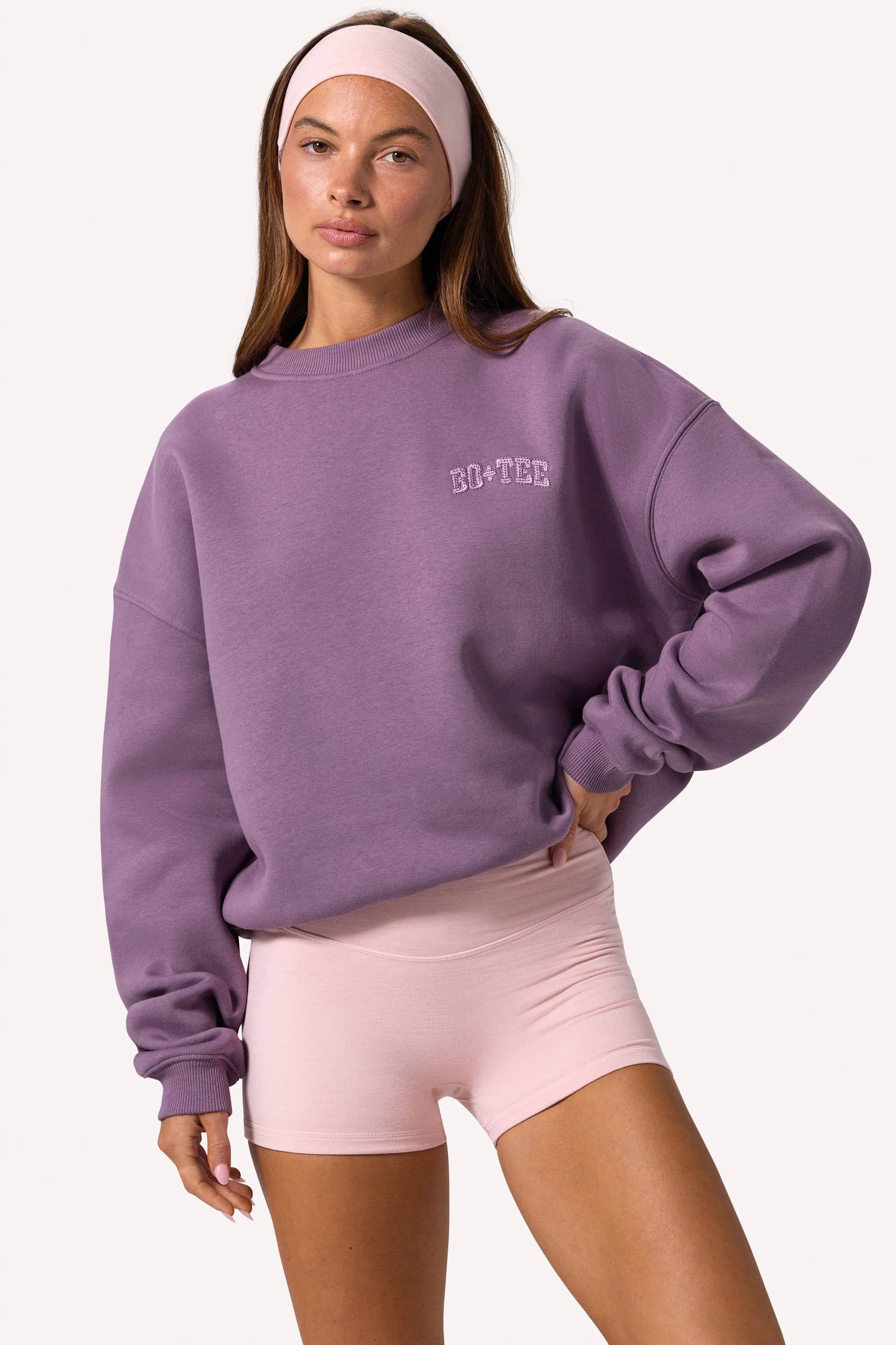 Carefully Designed Oversized Crew-Neck Jumper in Dusk Official
