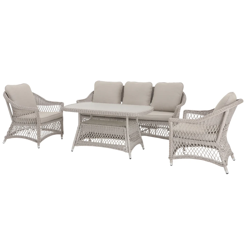 User-Friendly Hereford 4 Piece Outdoor Lounge Set 3 Seater Fashionable