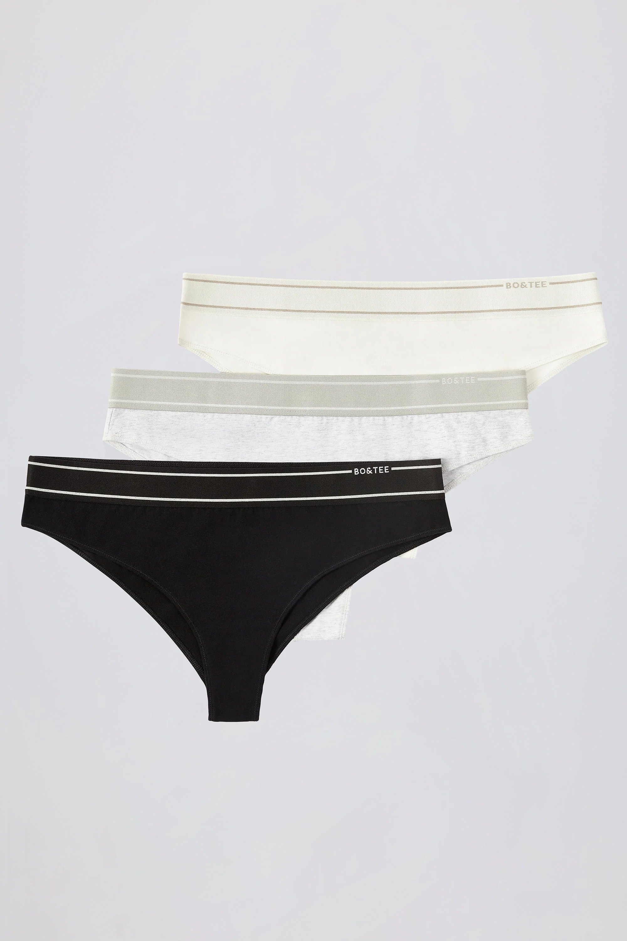 Lightweight High-Waist Cheeky Briefs Bundle in Multi Exceptional