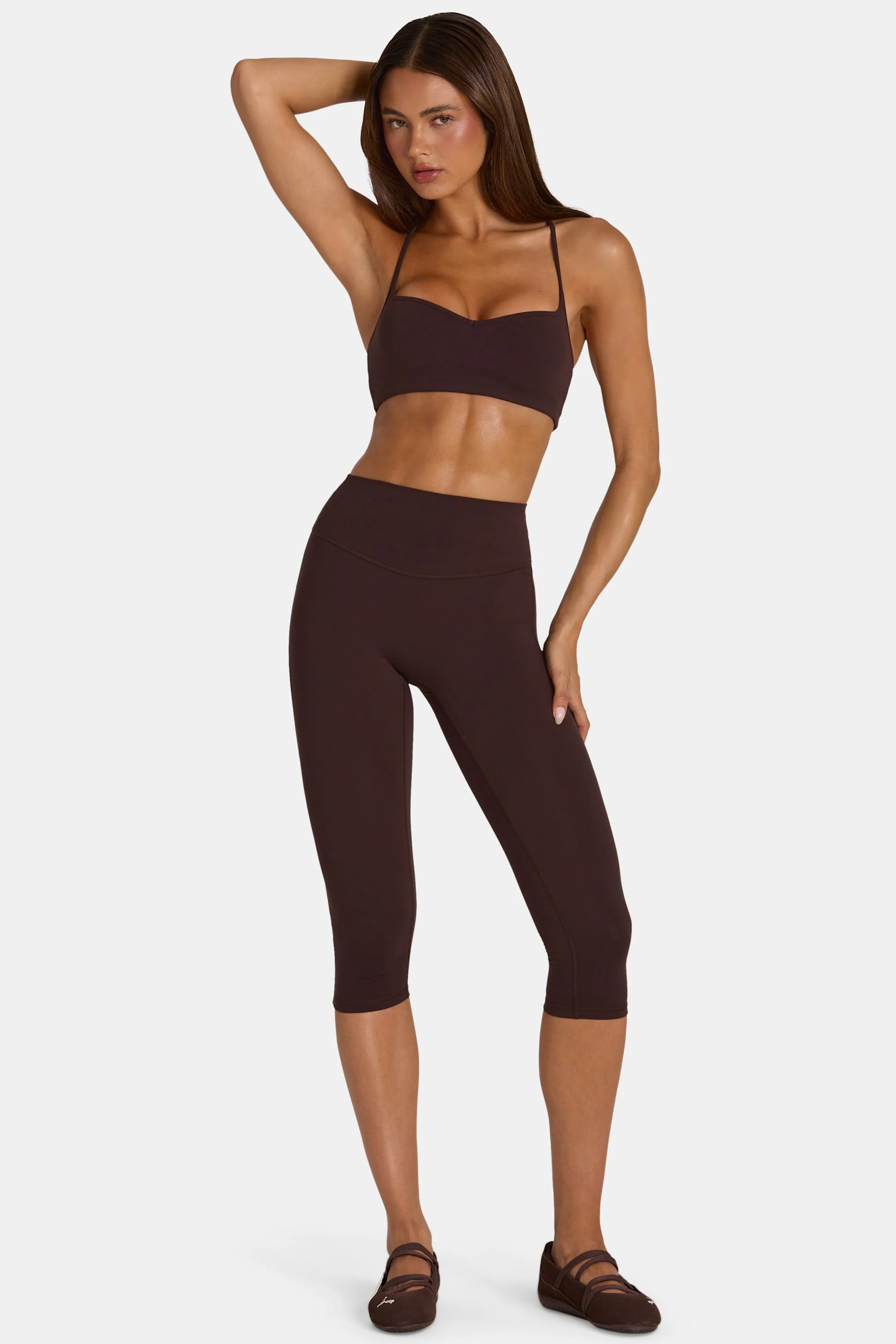 Proven Soft Active Capri Leggings in Espresso Powerful