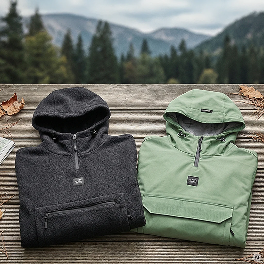 Breathable SET Performance Rain Jacket Fleece Hoodie for Photographers Excellent