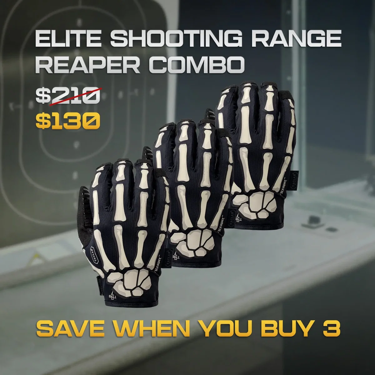 High-End TACLAB Reaper Skeleton Tactical Shooting Gloves Multipacks Smart