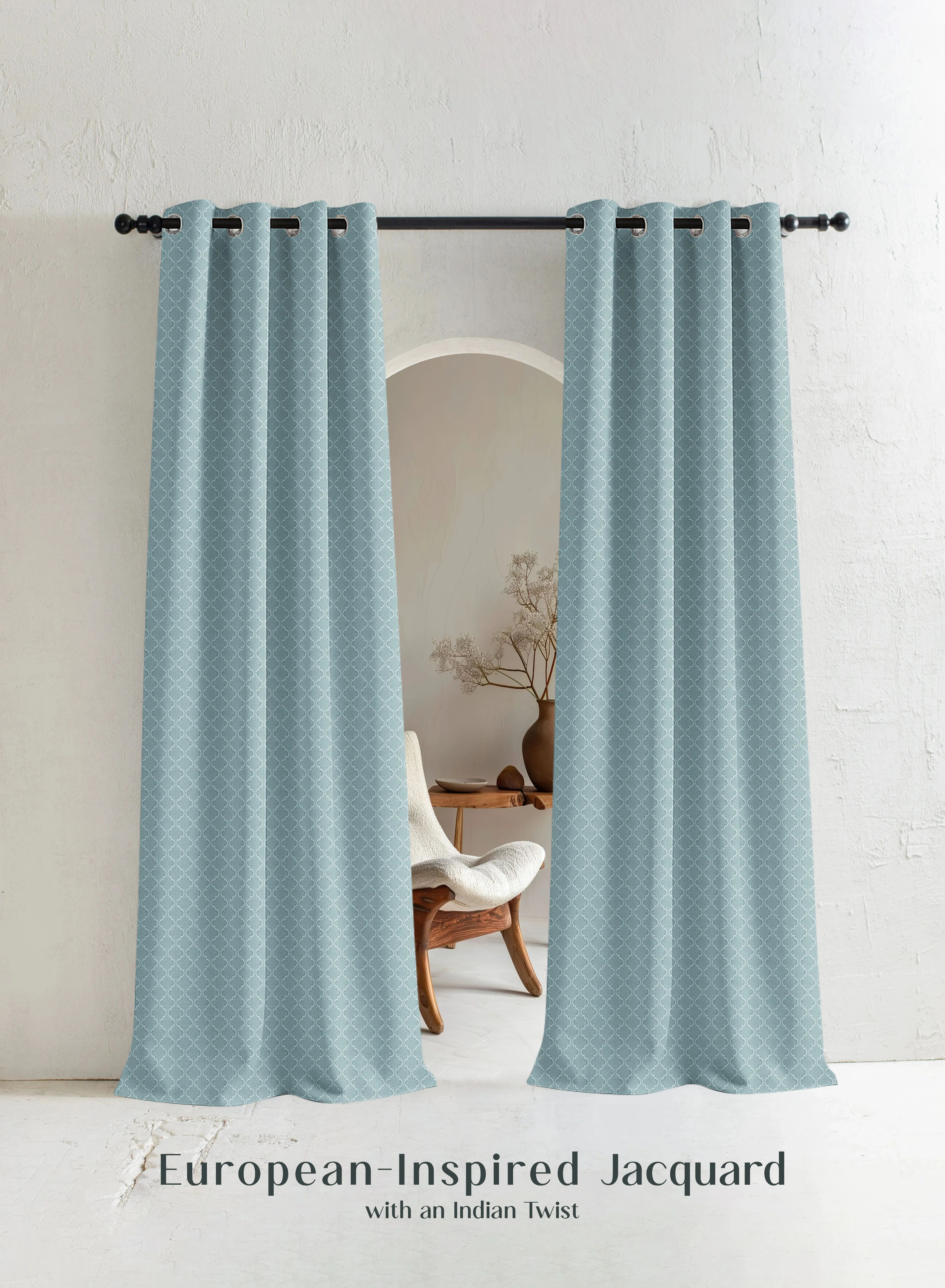 Genuine Teramo Jacquard Blackout Curtains Crest Jacquard Weave Total Light Block Caribbean Coral Set of 2 Fully CustomizableThe Guide to Measuring and Choosing Curtains Minimalist
