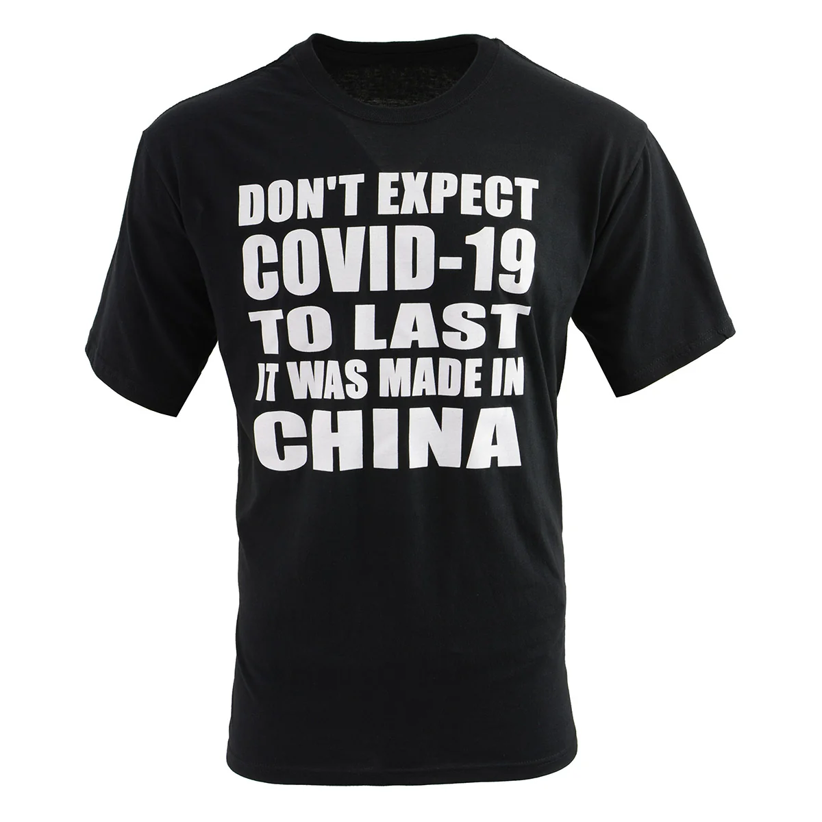 Certified Biker Clothing Co. BCC116013 Men's Black 'Don't Expect Covid-19 To Last' T-Shirt Versatile