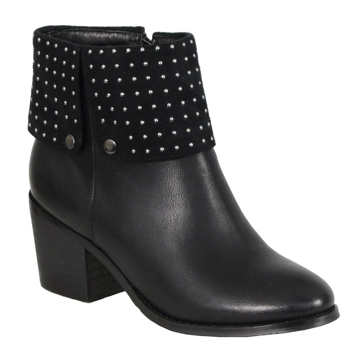 Traditional Milwaukee Leather MBL9400 Women's Short Black Round Toe Boots with Inside Zipper Official