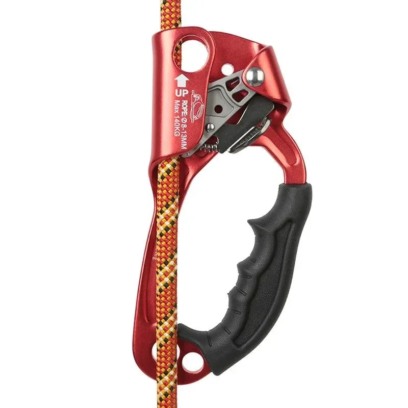 Relaxed Outdoor Rock Climbing SRT Professional Hand Ascender Device Mountaineer Handle Ascender Left Hand Right Hand Climbing Rope Tools Powerful