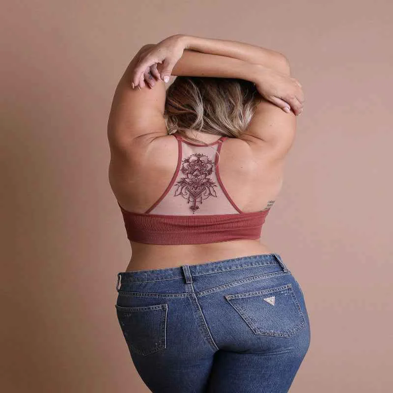 Comfortable Tattoo Bralette High-End