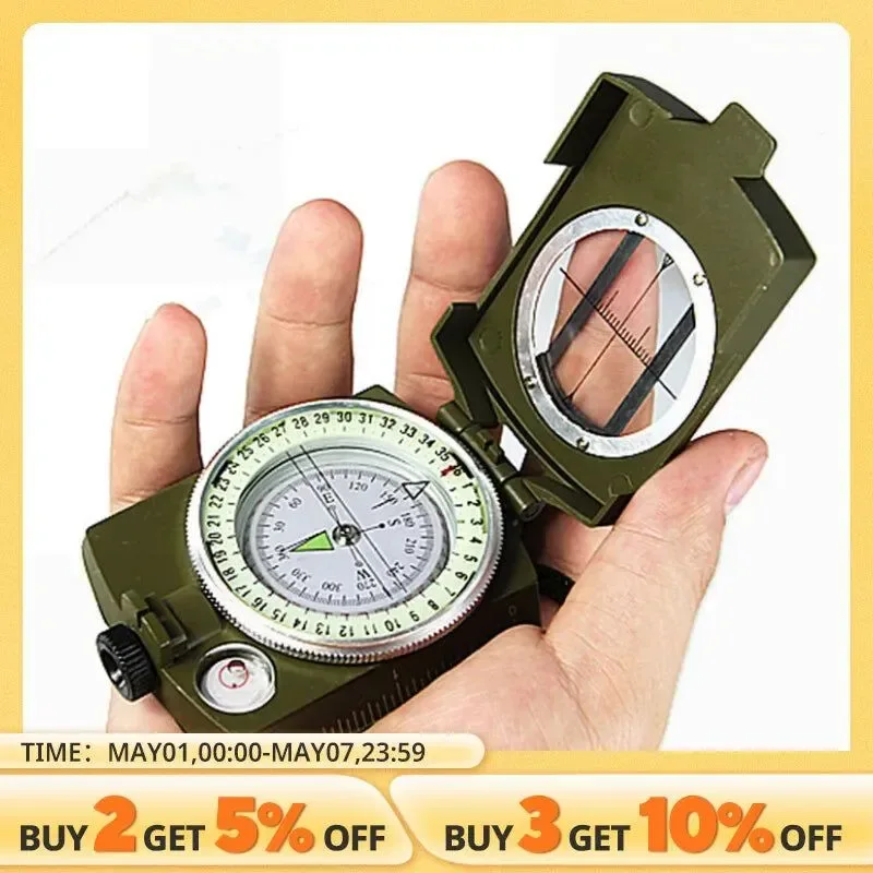 Unique Waterproof Military Lensatic Compass – High Precision Aluminum Compass for Hiking Mountaineering Navigation Carefully Designed