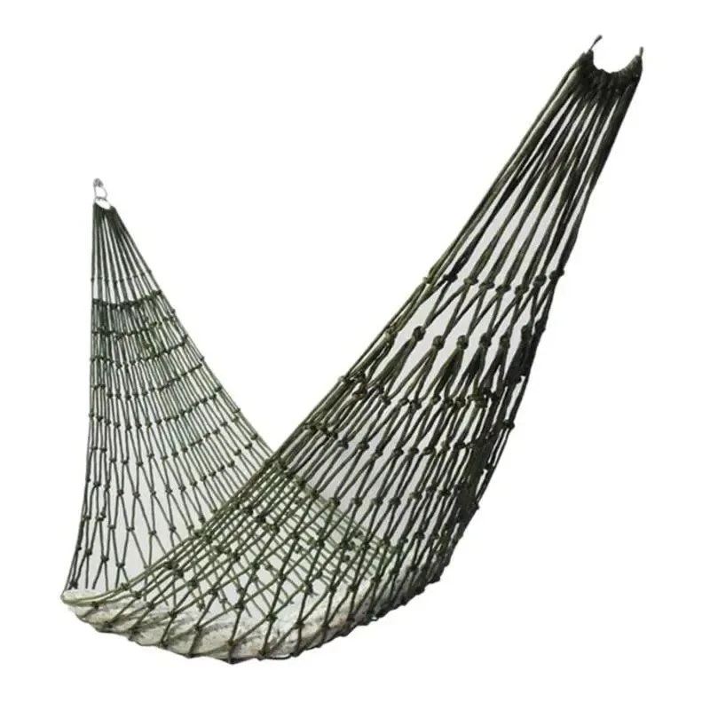 Responsible Nylon Rope Mesh Hammock - Outdoor Sleeping Net Bed with Rope for Relaxation Artisan