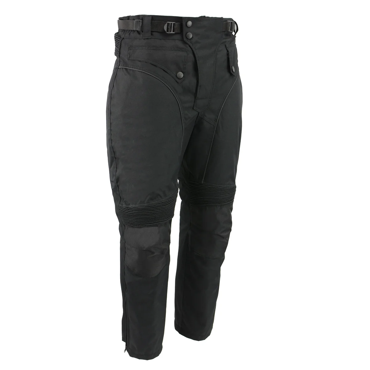Recyclable Men's XS2821 Black Water-Resistant Nylon Racing Over Pants with Armor World-Class