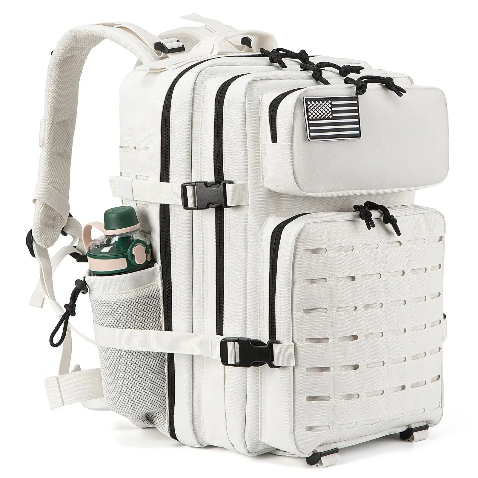 Fine Crafted Tactical Survival Backpack - Small School Rucksack with Bottle Holder for Men Convenient