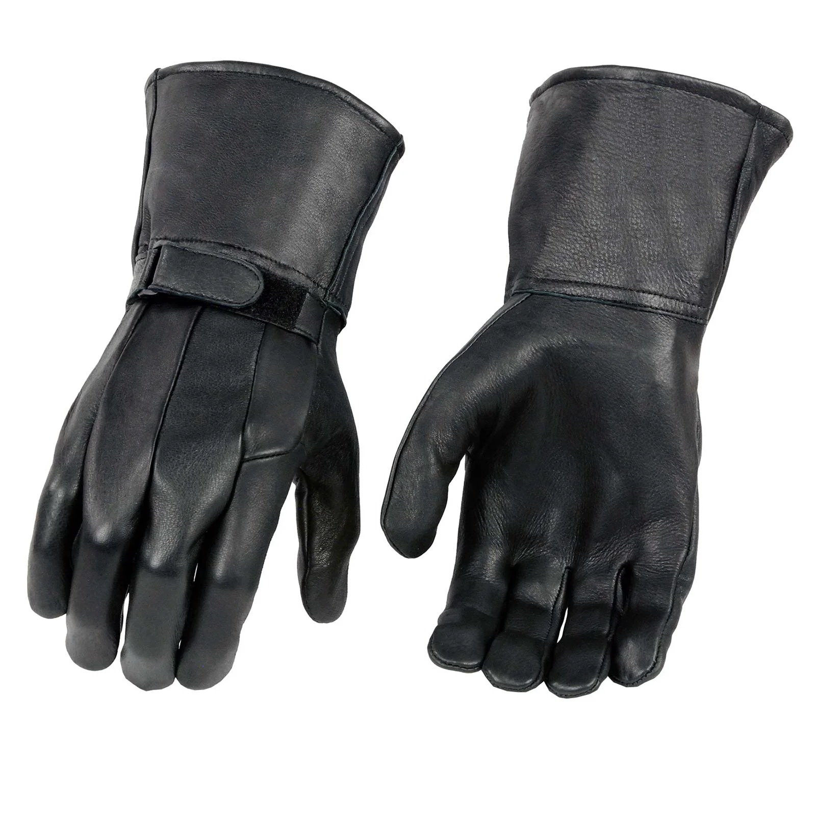 Clean Milwaukee Leather MG7505 Men's Black Gauntlet Leather Winter Motorcycle Hand Gloves Trendy