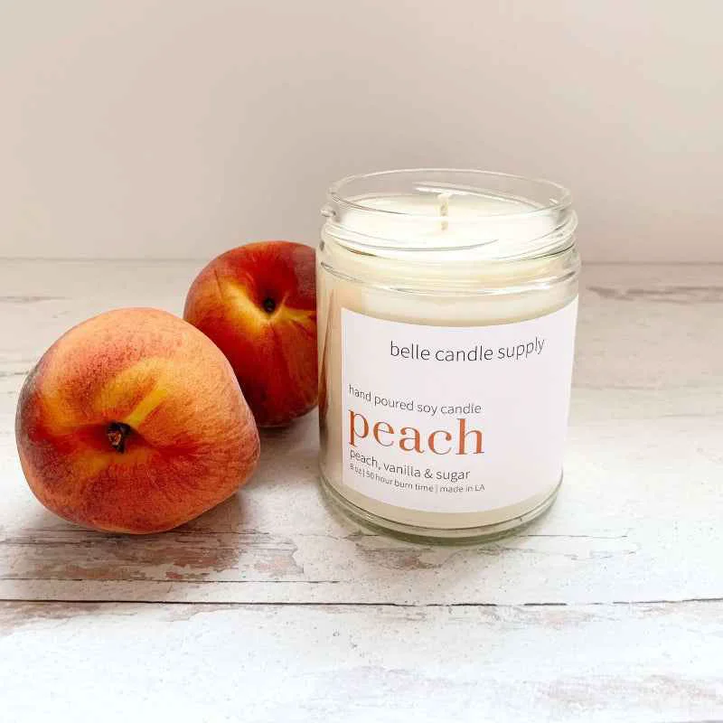 Smooth Ripe Peach Candle Natural