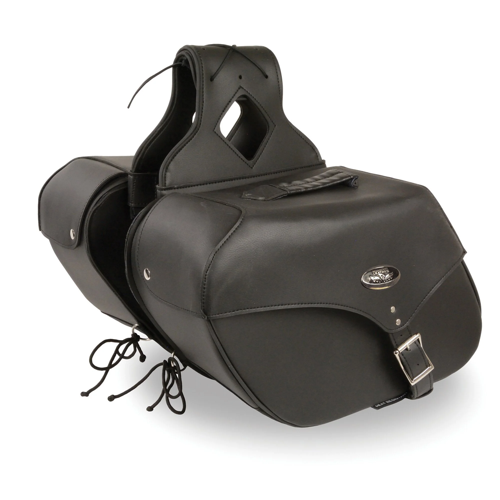 Modern Milwaukee Performance SH668ZB Black Large Zip-Off Single Strap PVC Throw Over Saddlebags Stylish