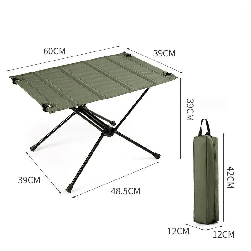 Exceptional Outdoor Portable Collapsible Table and Chair Set - Ultralight and Tactical for Camping Picnics Road Trips and Barbecues Green