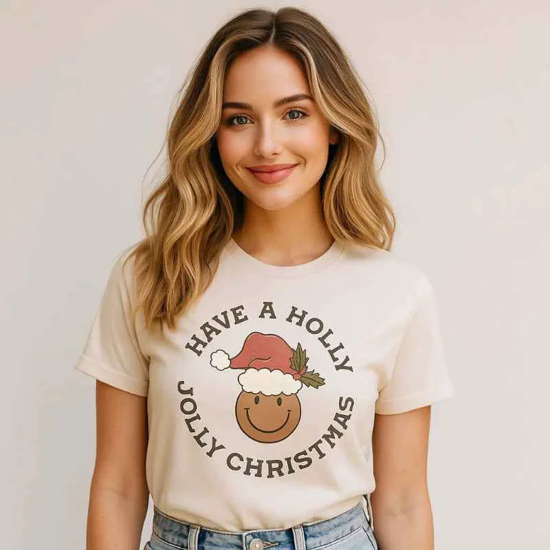 Official Holly Jolly T-shirt for Festive Cheer and Holiday Spirit Expertly Made
