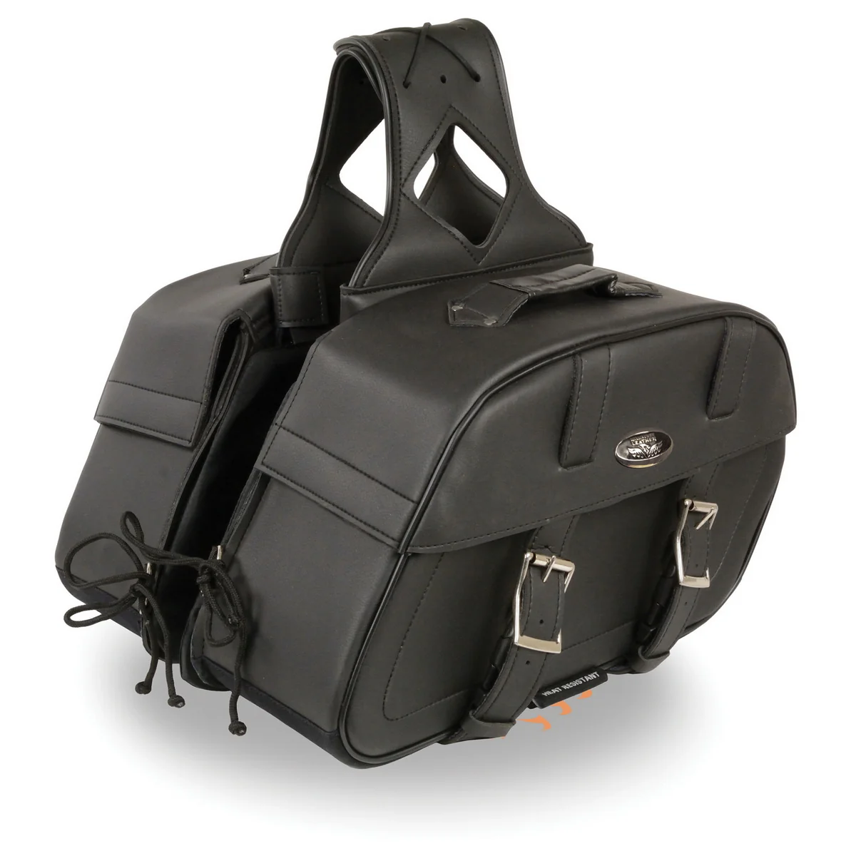 Relaxed Milwaukee Leather SH611ZB Black Zip-Off PVC Throw Over Rounded Motorcycle Saddlebags Easy-to-Use