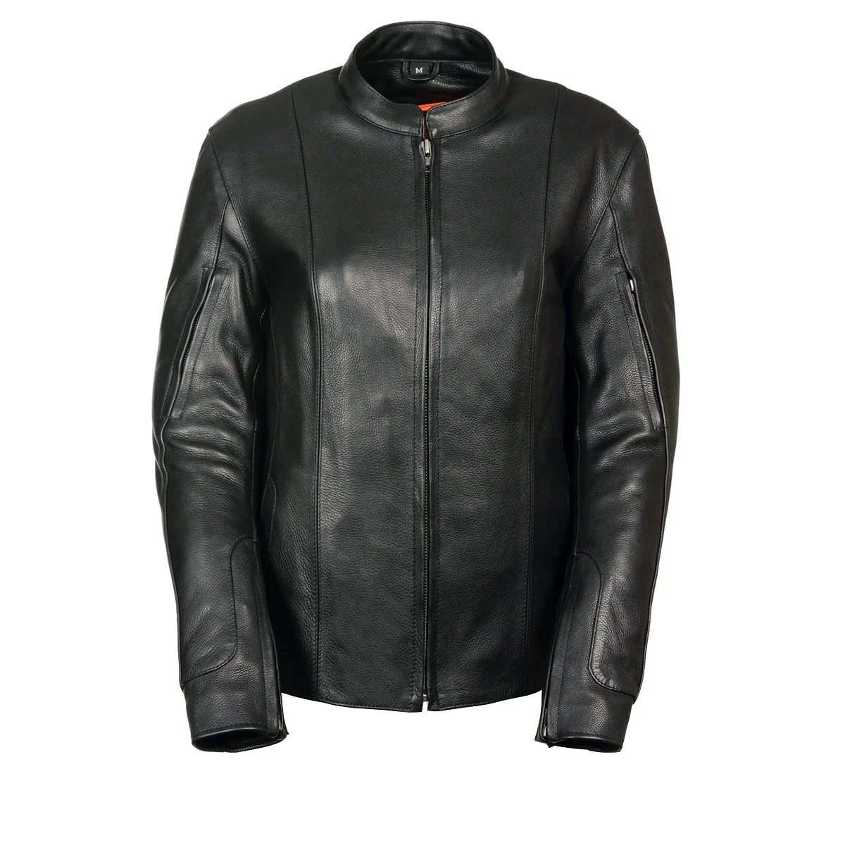 Environmentally Friendly Milwaukee Leather MLL2520 Ladies Racer Black Leather Motorcycle Jacket Practical