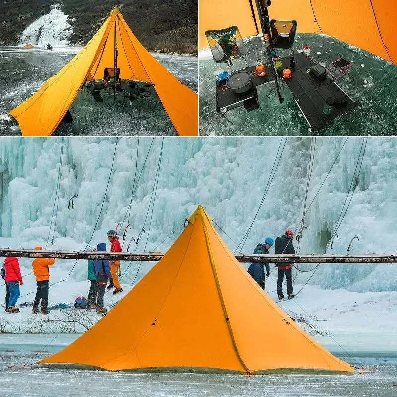 Prestigious 10 Person Ultralight 4-Season Pyramid Camping Tent – Large Group Outdoor Shelter Environmentally Friendly