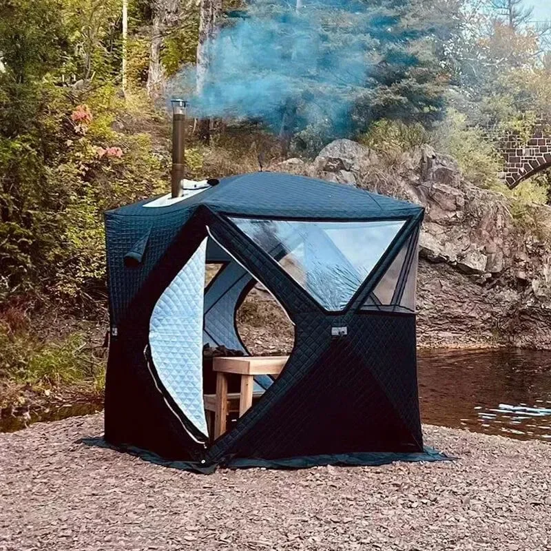 Durable Winter Ice Fishing Pop-Up Tent – Portable Sauna Camping Shelter for Cold Weather Smart