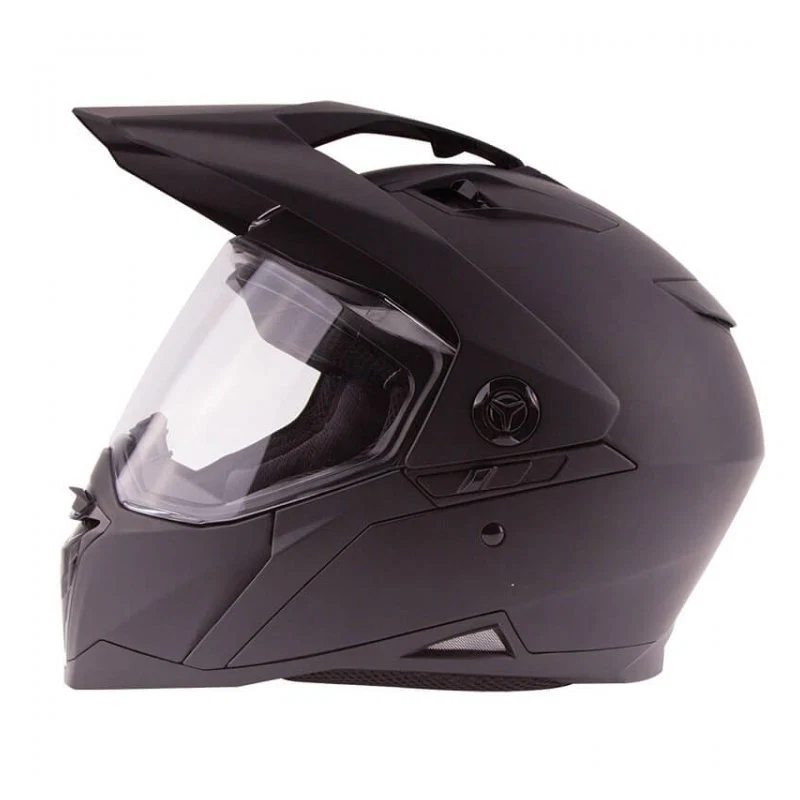 High-Performance ZOX ST-11146 Z-DS10 Matte Black Full Face Dual Sport Motorcycle Helmet Elegant