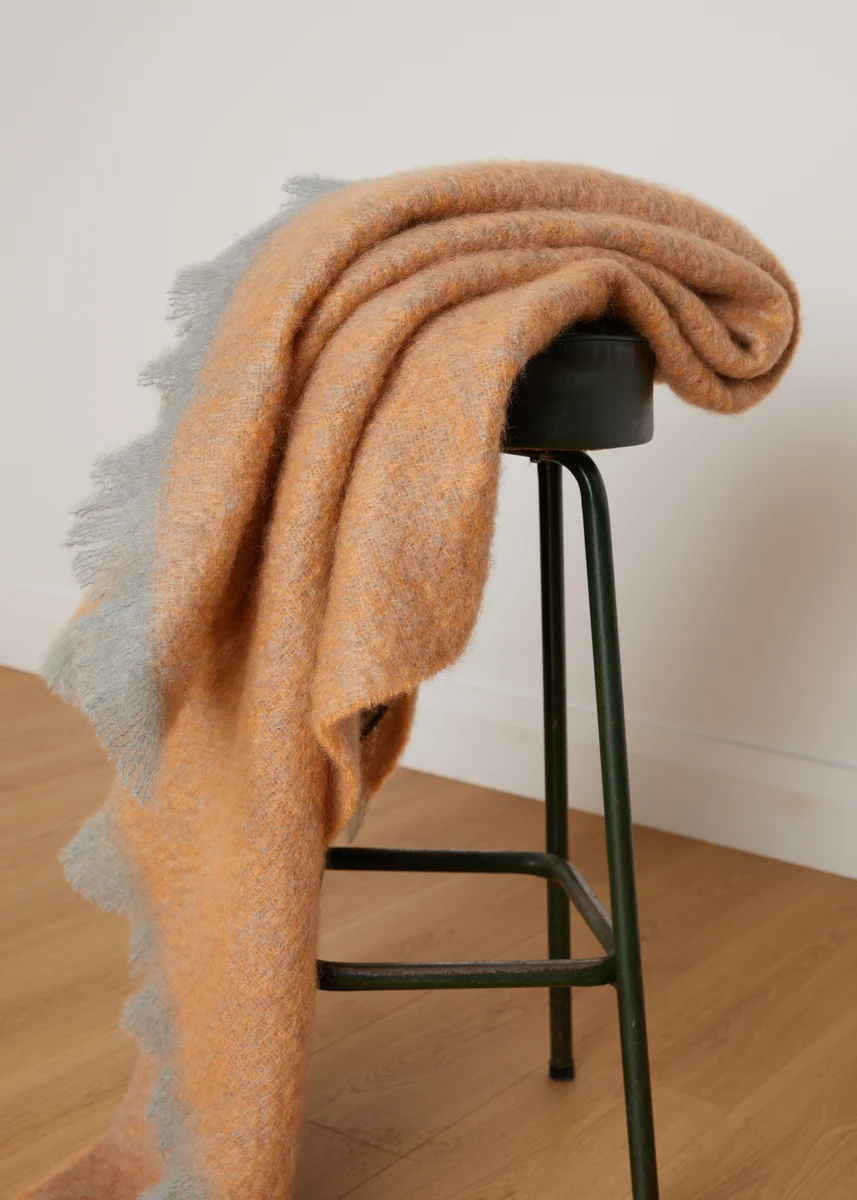 Refined Foxford Causeway Mohair Throw Enhanced