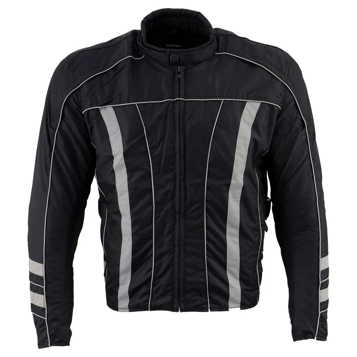 Environmentally Friendly NexGen Men's SH2389 Black and Grey Armored Racer Jacket Casual
