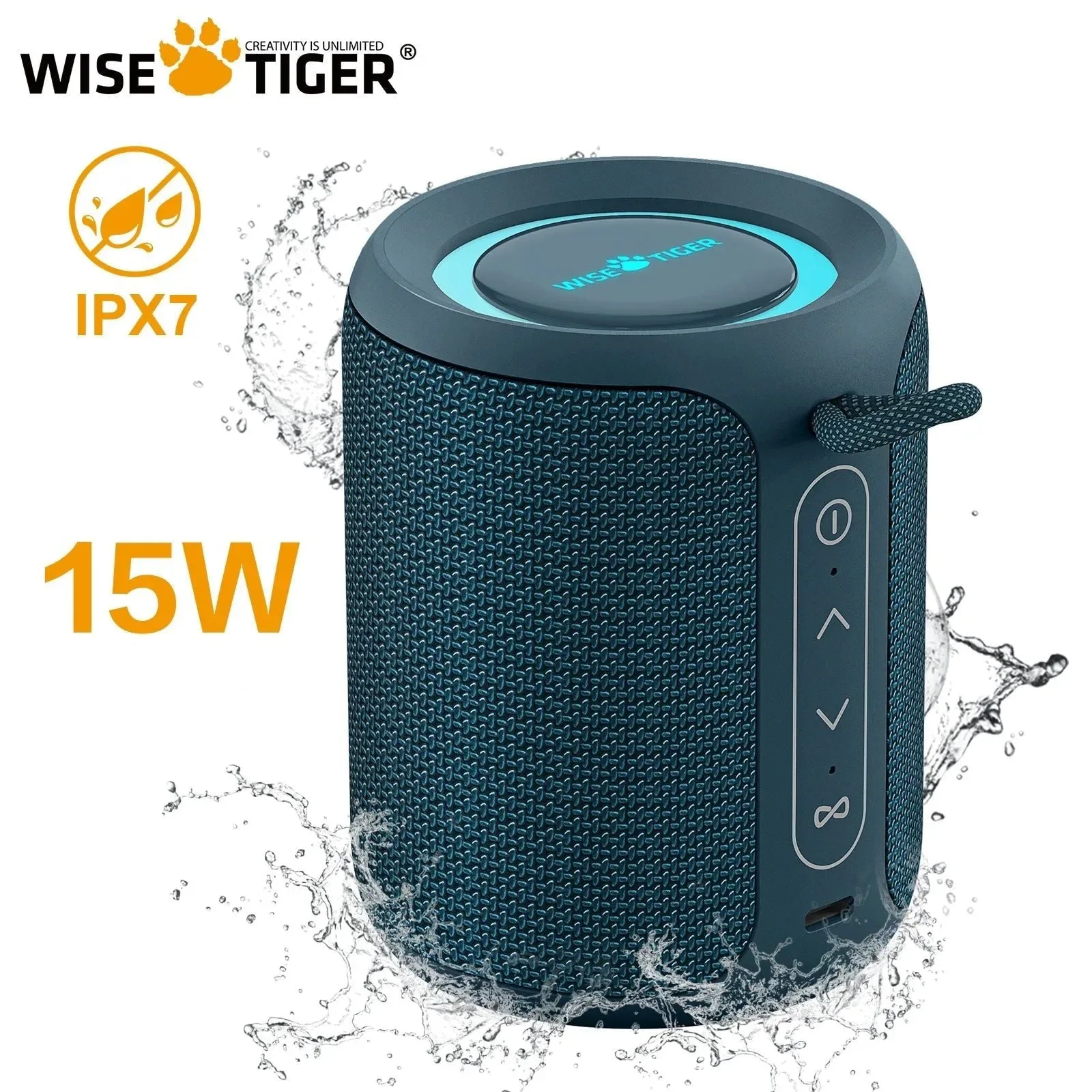 Organic P1S Mini Portable Bluetooth Speaker 15W IPX7 Waterproof Sound Box with Bass Boost and TWS Dual Pairing WISETIGER P1S Mini Portable Bluetooth Speaker IPX7 Waterproof Sound Box Bass Boost TWS Connection Dual Pairing BT5.3 15W RGB Lights Wireless Speakers for Outdoor and HomeWISE TIGER P1S Mini Portable IPX7 Waterproof Bluetooth Speaker your companion for enjoying music outdoors and at home Authentic