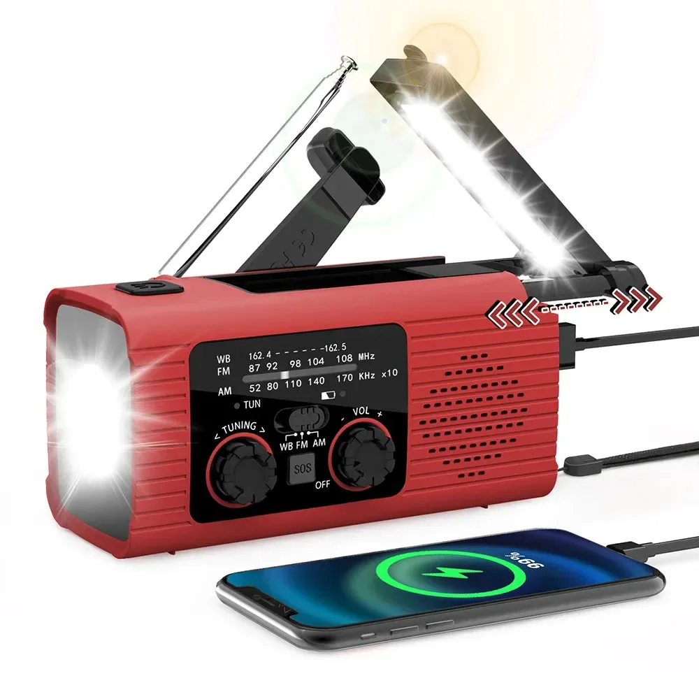 Secure Rechargeable Emergency Light with Radio Function - Solar Charging Flash LED Strong Flashlight for Outdoor Emergencies Rechargeable electric light radio function emergency light solar charging flash LED outdoor emergency light strong flashlight Casual