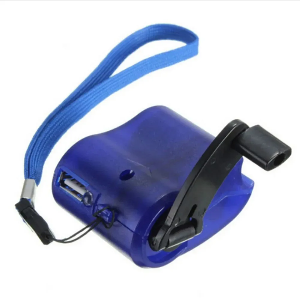 Crafted Portable USB Hand Crank Charger - Emergency Mobile Phone Charging Power Generator for Urgent Calls Easy-to-Use