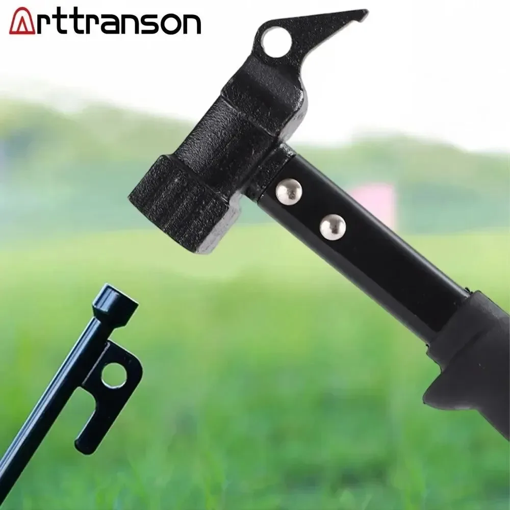 Stylish Cast Iron Camping Tent Nail Hammer with Nail Extractor - Safety Hammer for Outdoor Use Consistent