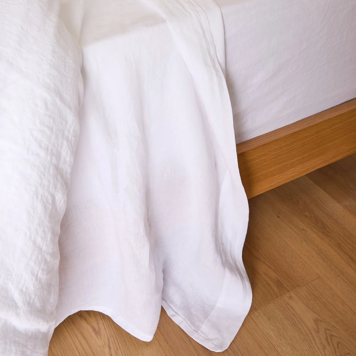 High-Performance Foxford White Pure Linen Flat Sheet Elegant