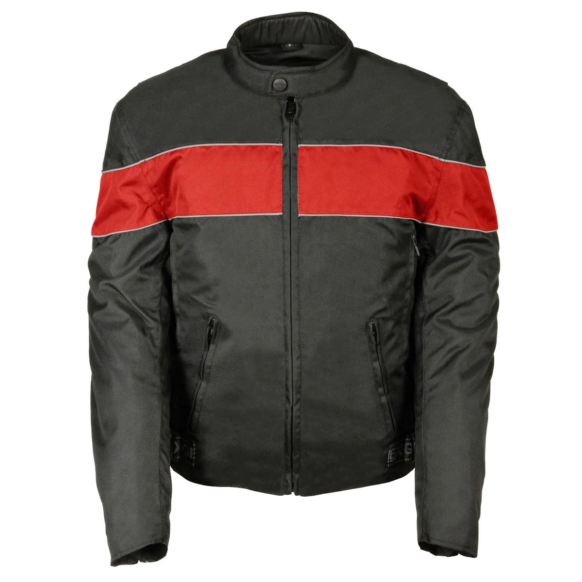 High-Quality NexGen Men s SH212104 Black and Red Nylon Racer Jacket Pure