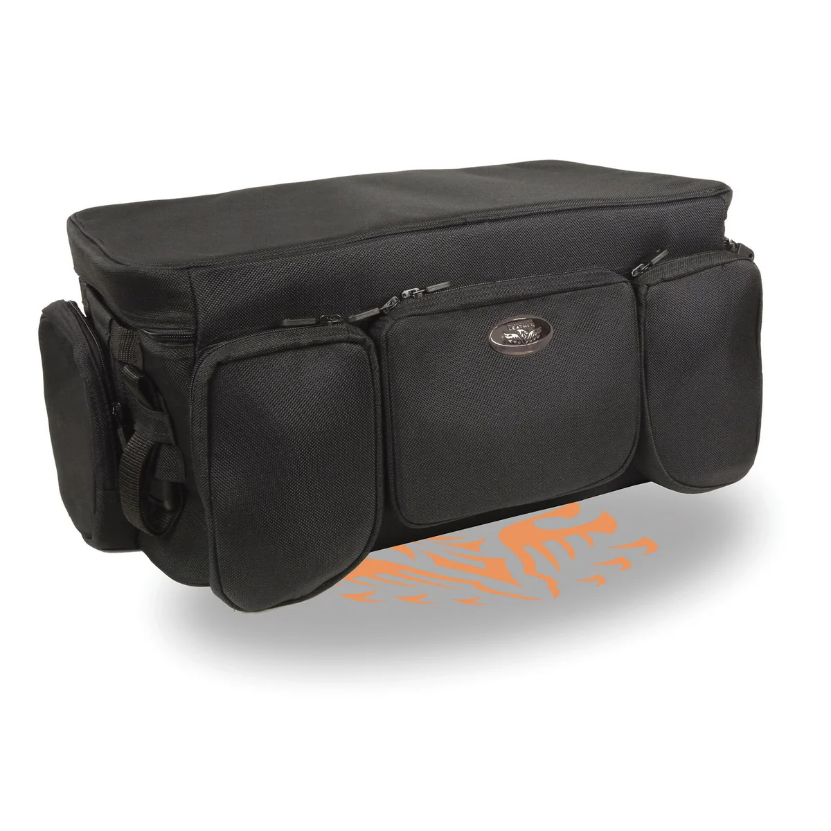 Smooth Milwaukee Performance SH695 Large Black Textile Squared Motorcycle Sissy Bar Rack Bag Smart