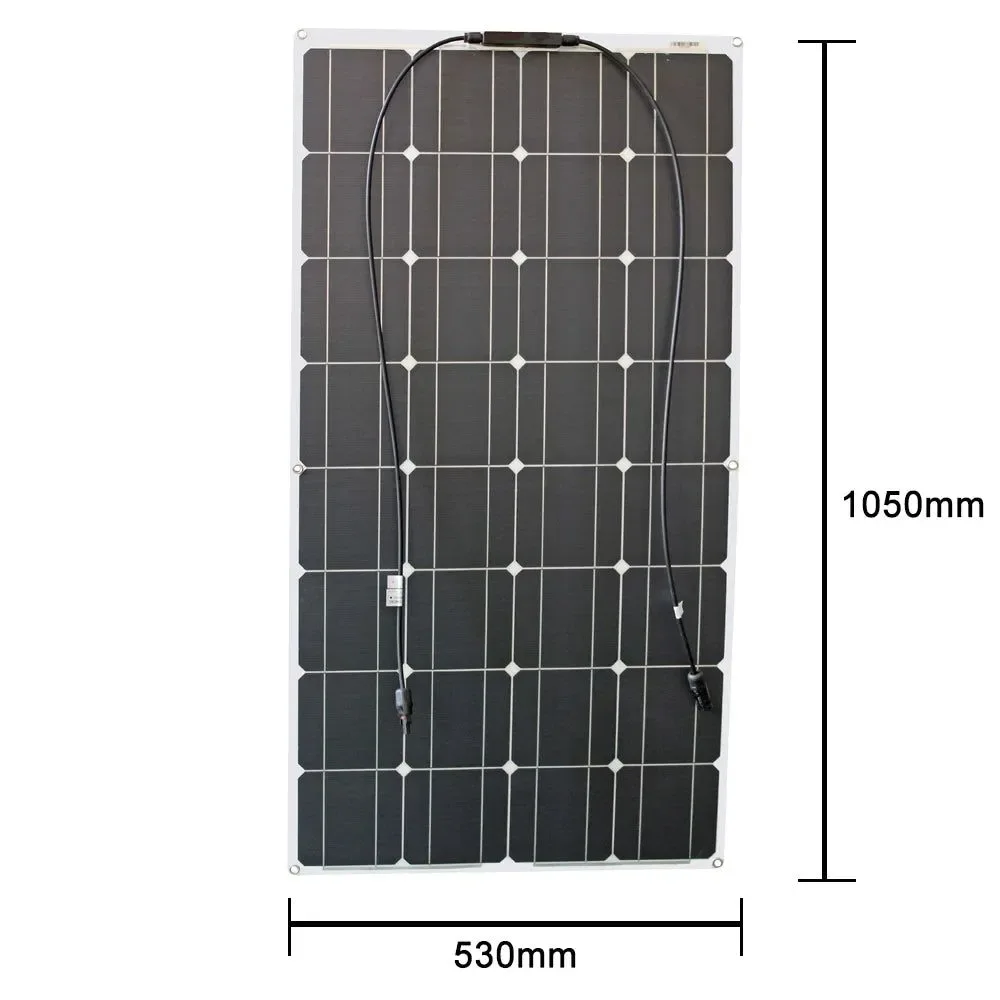 Expertly Made Solar Panel Kit Complete 400W 300W 200W 100W 12V Flexible Solar Power Panel for Solar Battery Charger Power Bank Camping Hiking High-Performance
